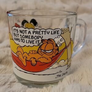 Garfield And Odie Collectible Glass Mug